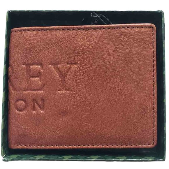 Osprey London Barker Coin Pocket Wallet Tan Leather Bifold Men's - Picture 4 of 4